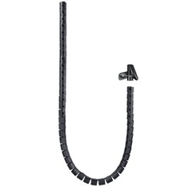 Nanocable Organizador de Cables Flexible 25 mm, 2 m, Negro